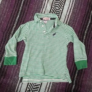 The Beaufort Bonnet Company Long Sleeve Toddler Boy Collared Striped Shirt 2T